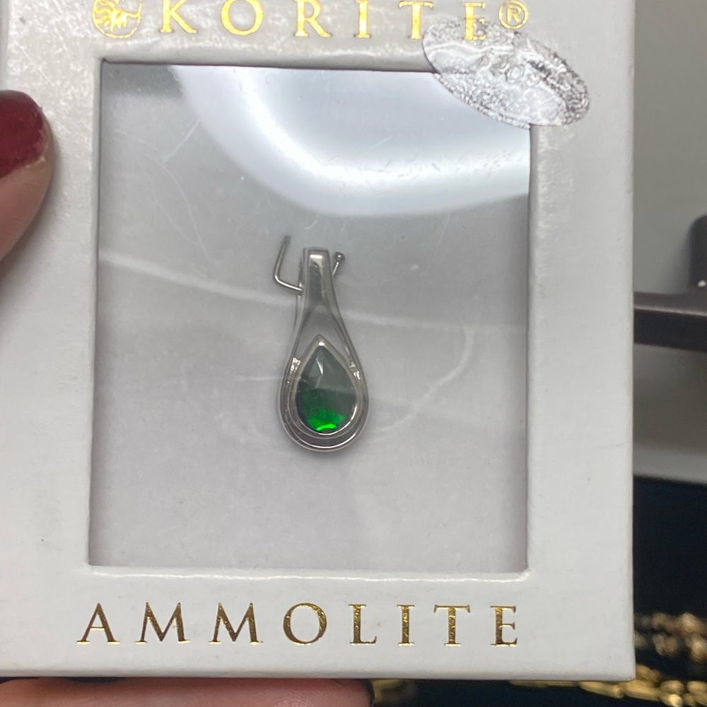 Kori Green Ammolite Silver Necklace